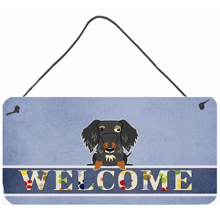 Carolines Treasures Wire Haired Dachshund Dapple Welcome Wall or Door Hanging Prints BB5709DS812